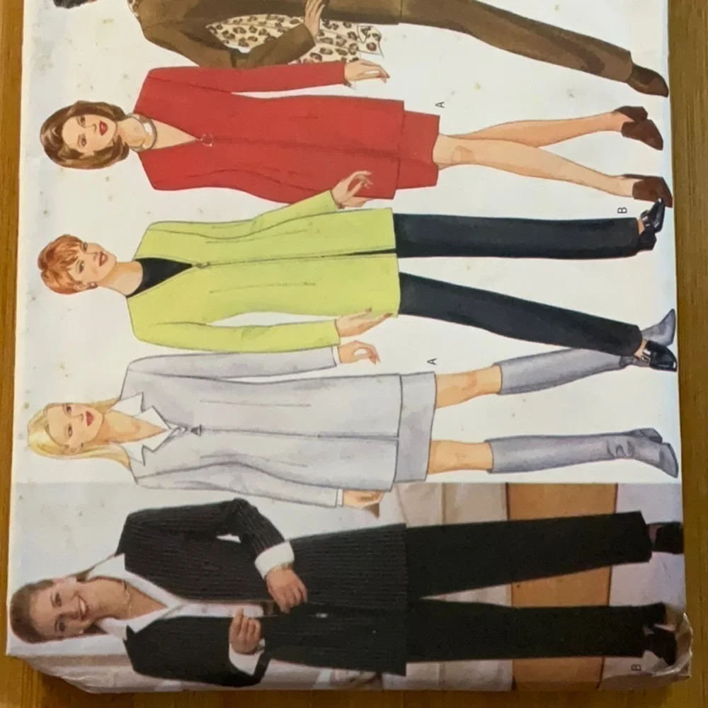 Vtg. 5183 Butterick Pattern Jacket Skirt Pants Scarf 12-14-16 Misses/Petite
